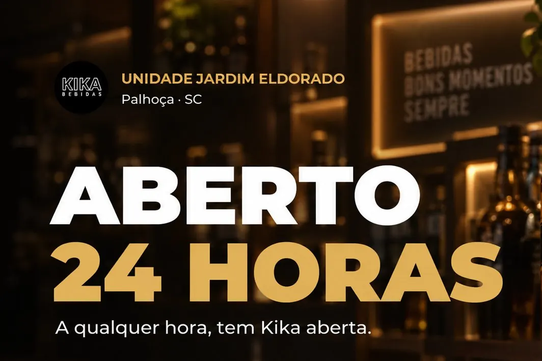 Unidade Jardim Eldorado, Palhoça: aberto 24 horas. A qualquer hora, tem Kika aberta.